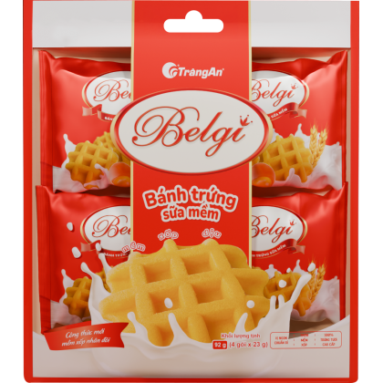 Túi bánh trứng sữa mềm Belgi 92g